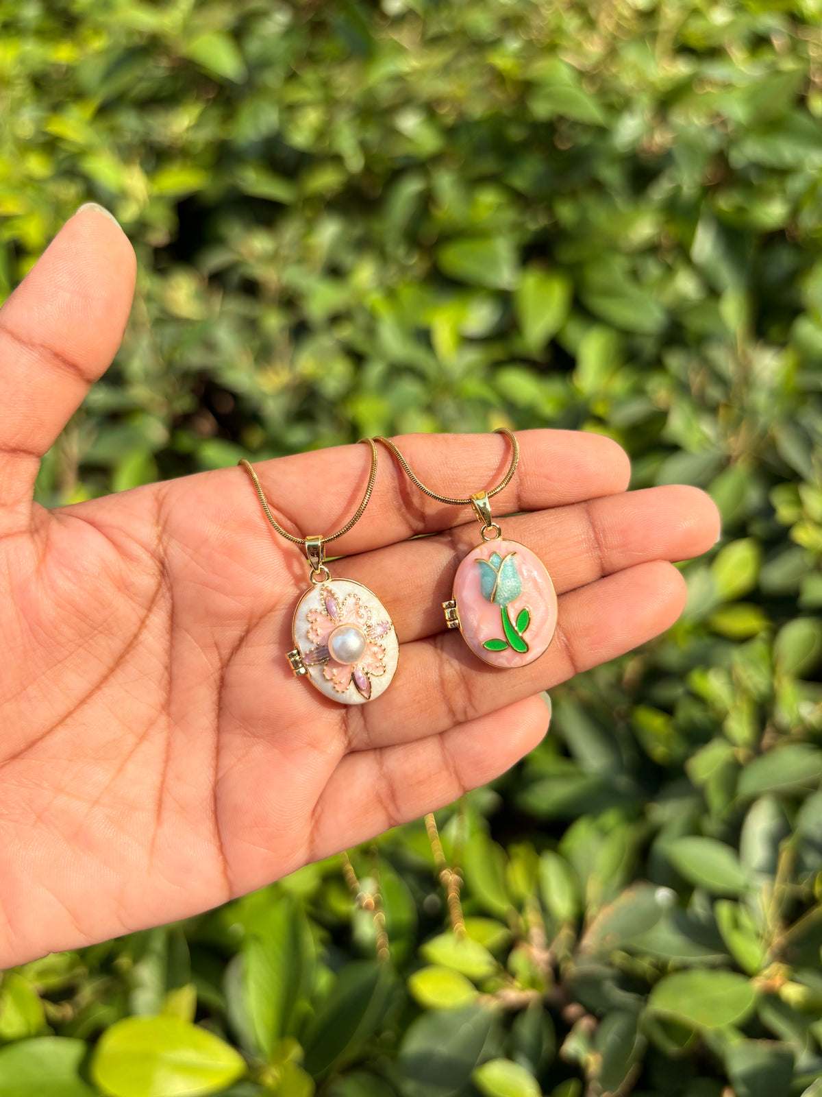 🌸 Pearl Blossom Secret Locket Necklace