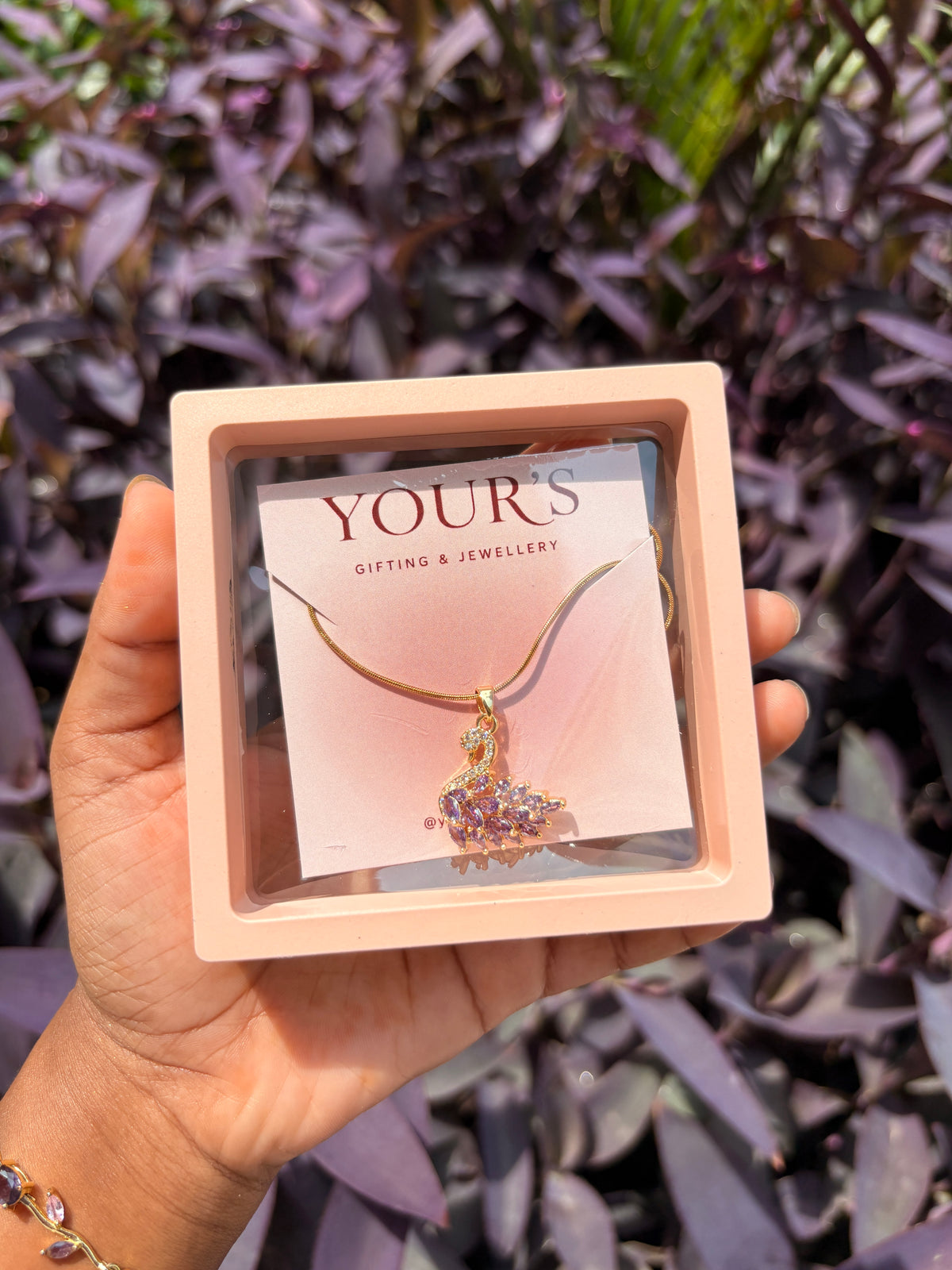 🦢 Lavender Swan Necklace