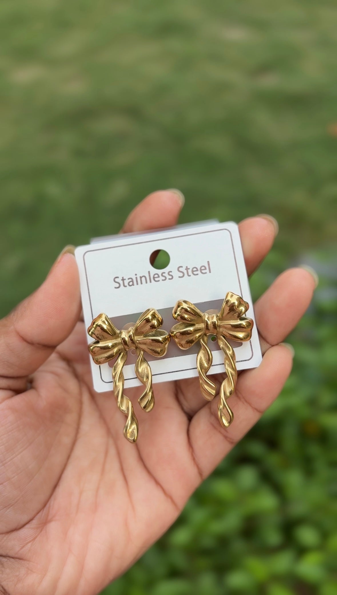 Golden Bow Earrings πβ¨