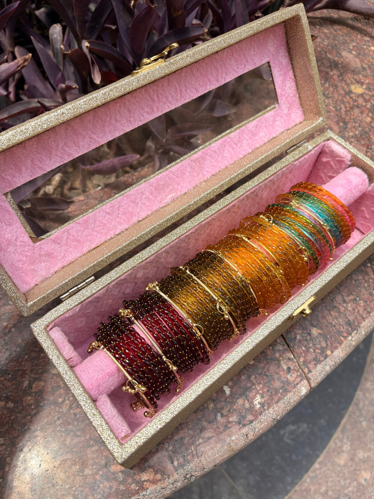 Rangrez Heirloom Box - Premium Multicolour Glass Bangles✨💖
