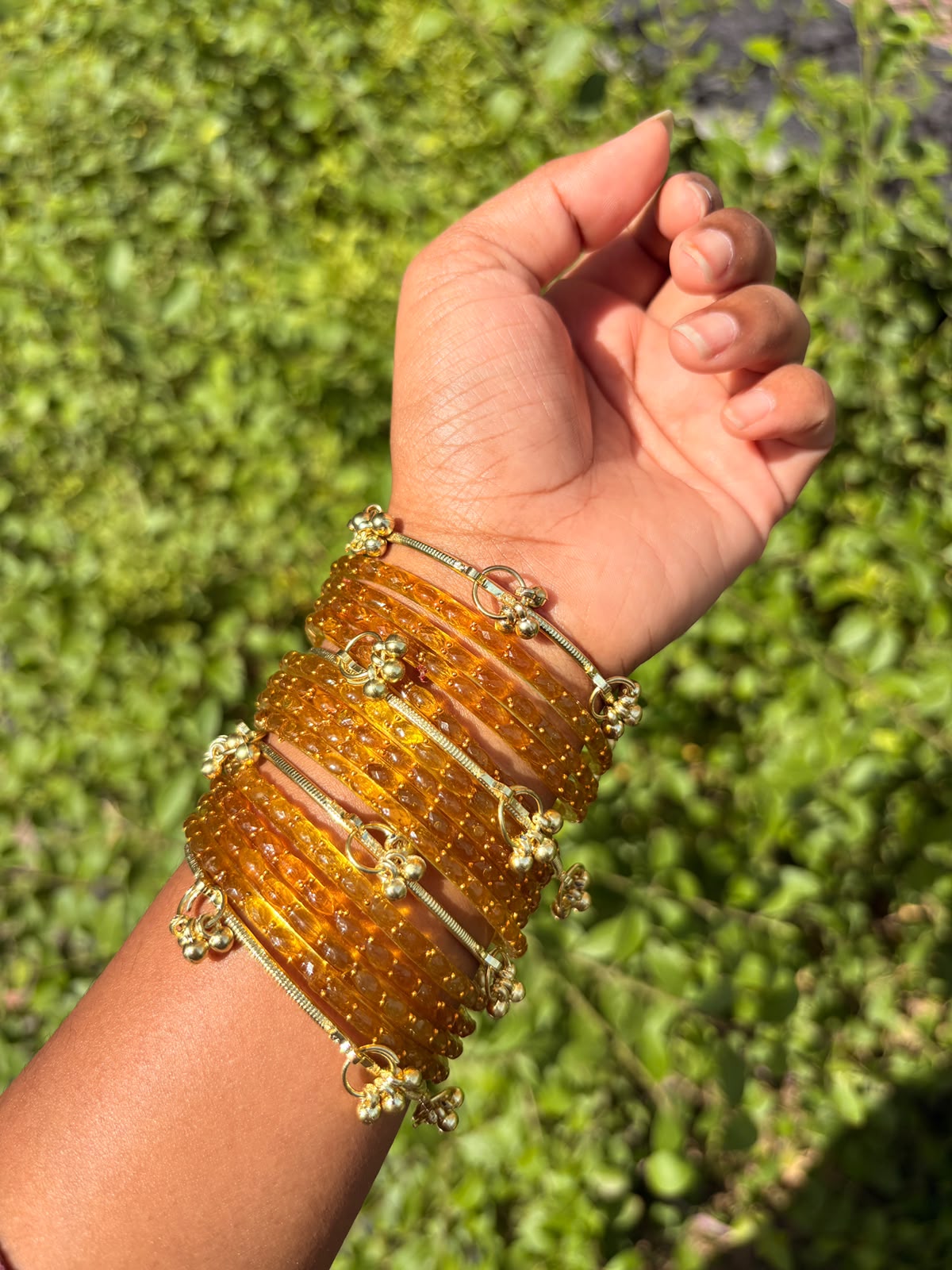 Golden (Yellow) Aura Bangles Set πβ¨