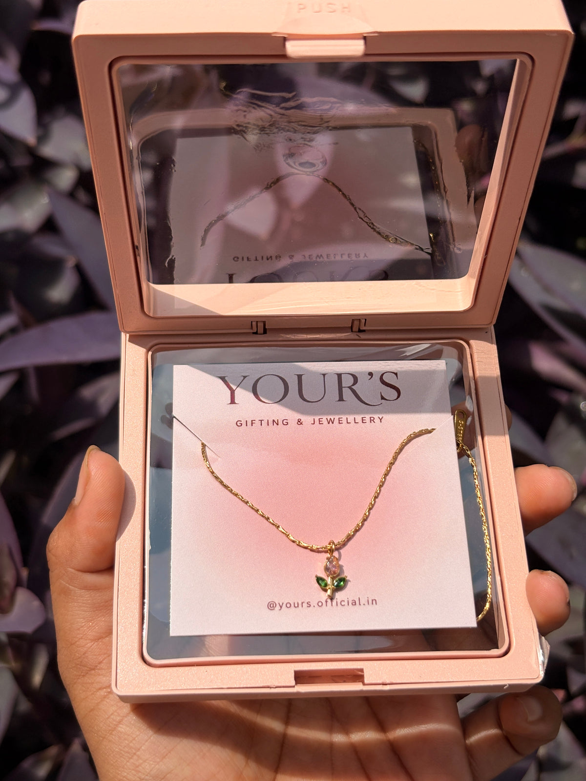 🌷 Pink Tulip Necklace