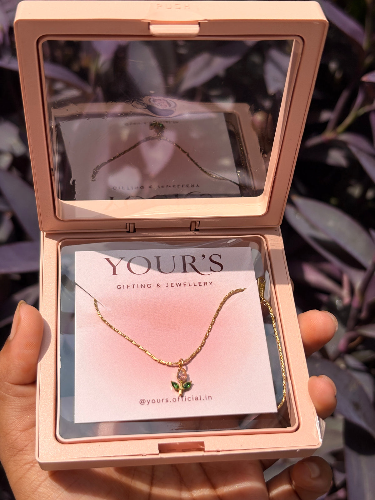 🌷 Pink Tulip Necklace