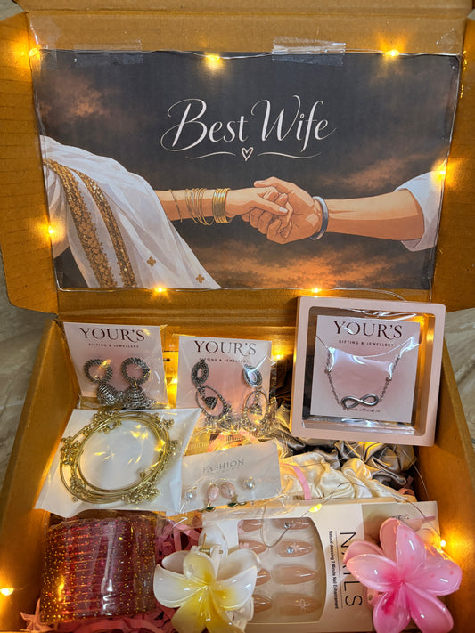 💝 Best Wife – Luxury Love & Jewellery Gift Box ✨