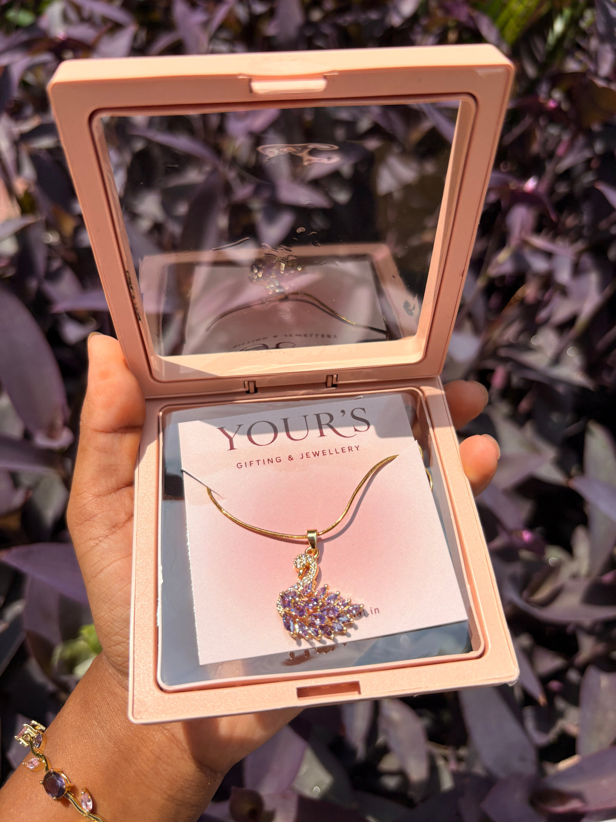 🦢 Lavender Swan Necklace