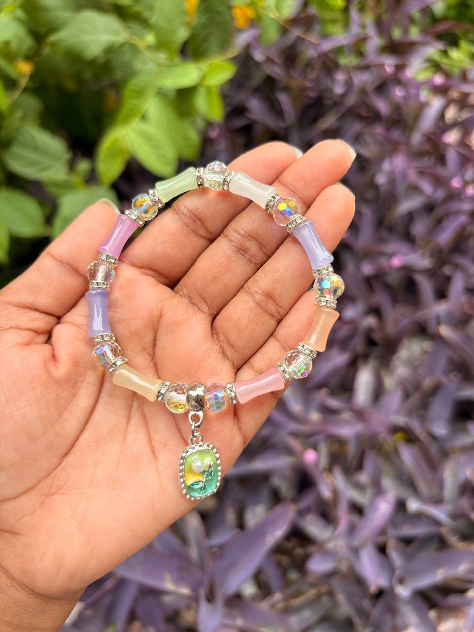 Pastel Charm Bracelet 🌈🩷💜💚