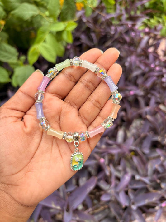 Pastel Charm Bracelet 🌈🩷💜💚